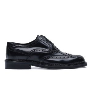 Oxford in Pelle Spazzolata Black Rock