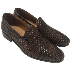 Mocassino in pelle intrecciata