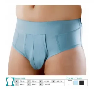 Slip Elastico per Ernia Inguinale Versione Confort Azzurro – ORIONE
