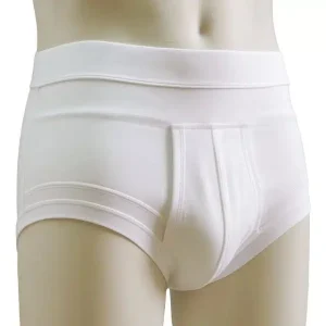 Mutanda ernia inguinale bianco compreso di cuscinetti contenitivi destro e sinistro