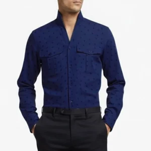 Cotton Pattern V-Neck Sahara Shirt