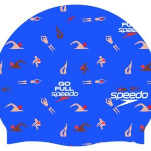 Cuffia silicone SLOGAN PRINTED SPEEDO Blue Go Full
