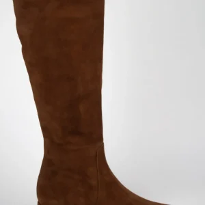 Stivale al ginocchio Sofia- Velour sigaro