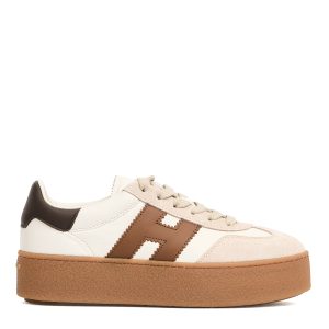 sneakers H698 bianco cognac