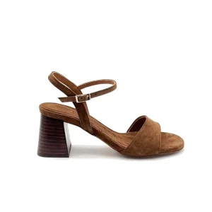 “Lara” Sandalo in Camoscio Cuoio