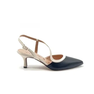 “Carmela” Slingback in Nappa Nera