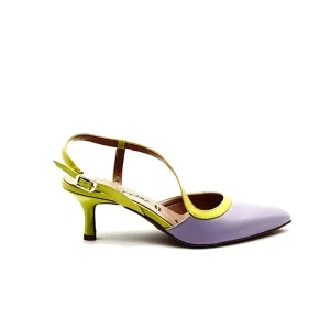 “Carmela” Slingback in Vernice Lilla