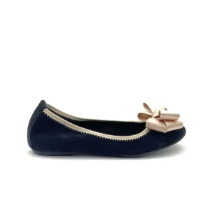 “Alice” Ballerina in Camoscio Nero e Beige