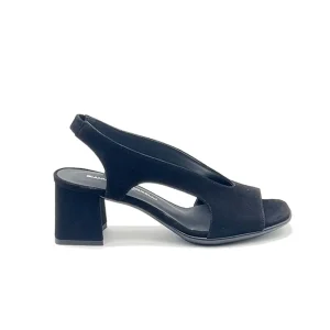 “Alba” Sandalo in Camoscio Nero