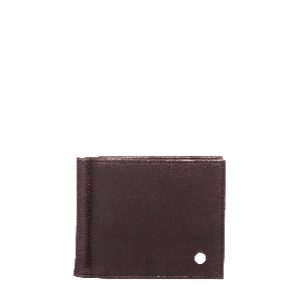 portadollari con tasca in pelle testa di moro