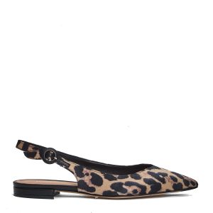slingback flat stampa leopardo