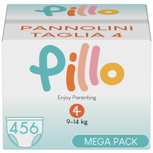 Pillo Pannolini Taglia 4 (9-14 kg) Maxi – MEGA PACK – 12 confezioni 456 pannolini