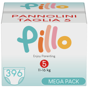 Pillo Pannolini Taglia 5 (11-16 kg) Junior – MEGA PACK – 12 Confezioni 396 Pannolini