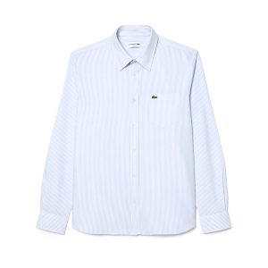 LACOSTE  –  Camicia Oxford a righe regular fit