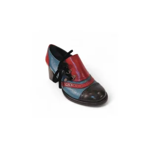 B2.17 – Scarpa artigianale in pelle Stringata alta tre colori